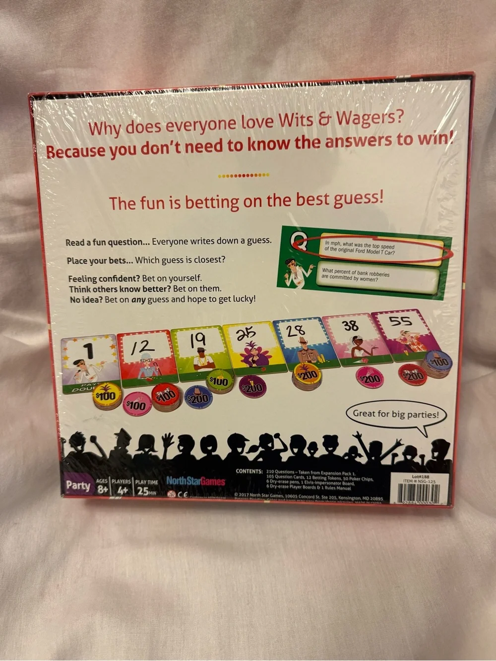 New ~ Wits and Wagers Party Edition Board Game ~ factory sealed plastic